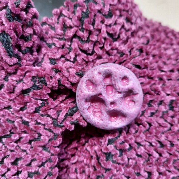 Vintage RS Robbie Sport Womens Size 8 Purple Soft Textured 3-Button Coat Jacket - Picture 6 of 9